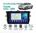 Штатная магнитола Toyota Corolla Axio, Fielder 2006 - 2013 (чёрная) Wide Media LC9094QU-4/64